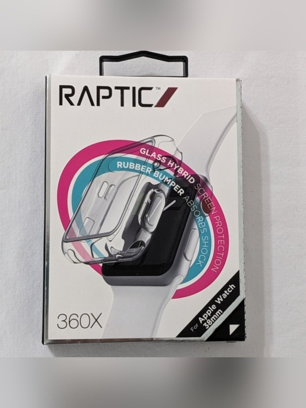 Raptic 360x Apple Watch Screen Protection Rubber Bumper Shock Absorber(38mm)